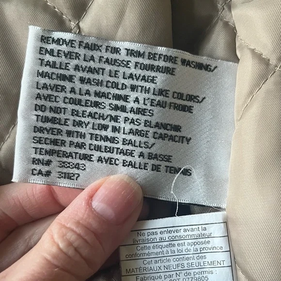 DKNY Beige Light Brown Parka Winter Coat - Picture 11 of 16